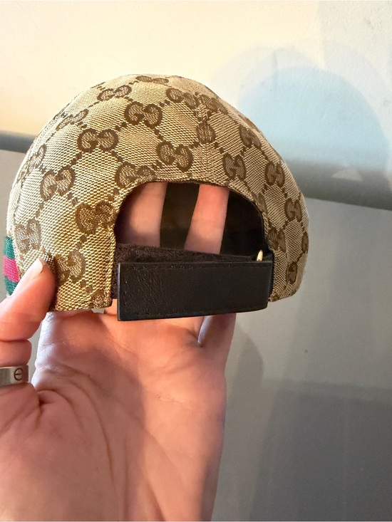 Gucci GG Canvas Cap with Signature Web Stripe - Beige & Brown main image 8